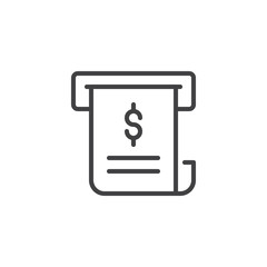 Invoice outline icon