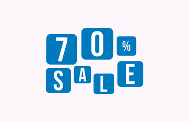 70 Percent SALE Discount Price Offer Sign 