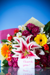 beautiful bouquet of different flowers