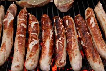 Thüringer Bratwurst auf dem Grill