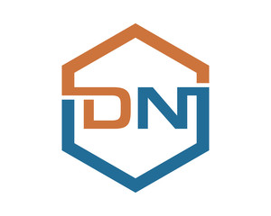 hexagon initial typography LR alphabet typeset typeface font image vector icon