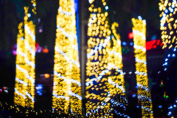 Blurred christmas decoration light background