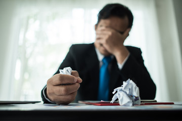 Young business people are suffering from headaches
