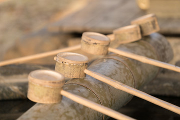 手水舎，手水，柄杓