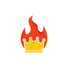 Burn King Logo Icon Design