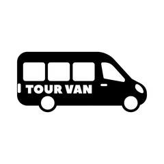 Tour bus or trip van Flat icon
