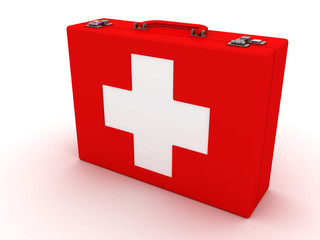 First aid kit isolated