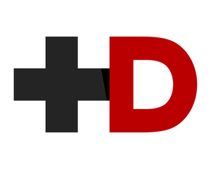 Obraz premium positive red typography typeface typeset logotype alphabet image vector icon