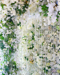 flower background. backdrop wedding decoration. Rose pattern. Wall flower, colorful background, fresh rose