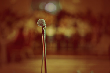 microphone on stage, Speaker 