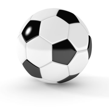 Soccer Ball on White 3D Render