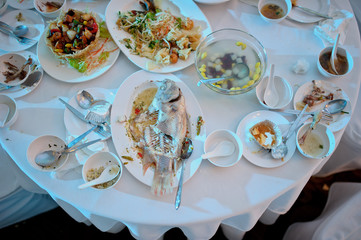  Leftover food after party