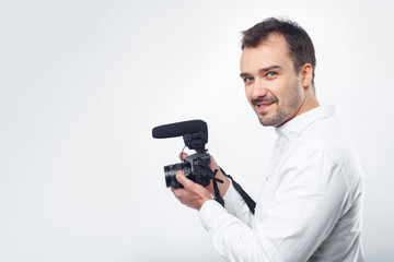 Young man photographer