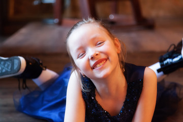 Portrait of a girl looking at the camera