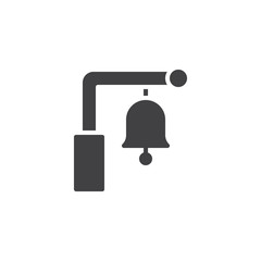 Train station bell vector icon. filled flat sign for mobile concept and web design. simple solid icon. Symbol, logo illustration. Pixel perfect vector graphics