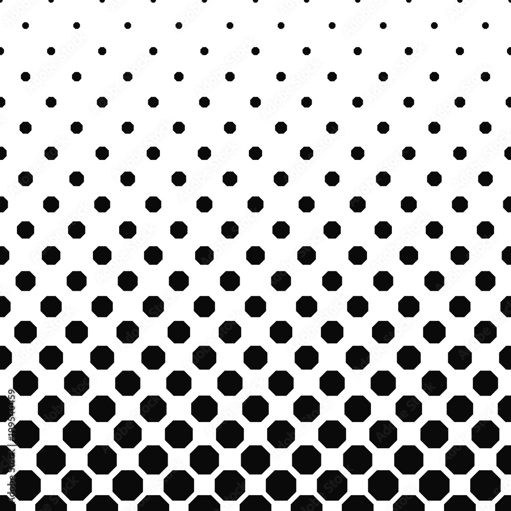Poster abstract black and white octagon pattern background design