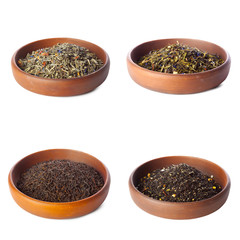 tea leaf isolated on white background