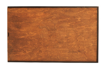 Old wooden box isolated on white background