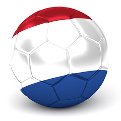 Obraz premium Soccer Ball With Dutch Flag 3D Render