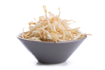 germe de soja sur fond blanc