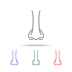 nose  icon. Elements of human body part multi colored icons. Premium quality graphic design icon. Simple icon for websites, web design, mobile app, info graphics