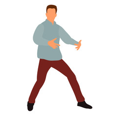  flat style guy dancing