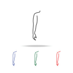 human arm  icon. Elements of human body part multi colored icons. Premium quality graphic design icon. Simple icon for websites, web design, mobile app, info graphics