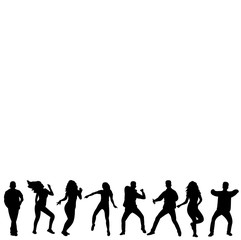 silhouette of people dancing