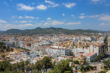 Fototapeta na wymiar Skyline of city Eivissa