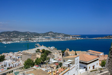 View from castle to Eivissa port