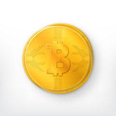 Crypto currency golden coin