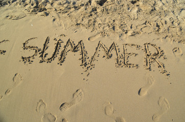 love summer holidays on the beach sand