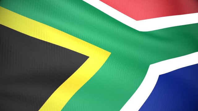Videoanimation einer wehenden Flagge von S&uuml;dafrika.