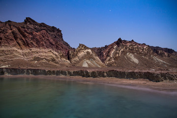 Obraz premium Mofanegh Beach at Night, Hormoz Island, Iran