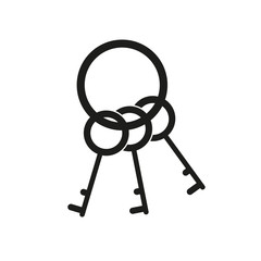 Obraz premium Key icon in trendy flat style isolated on background. Key icon page symbol for your web site design Key icon logo, app, UI. Key icon Vector illustration
