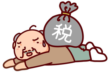 税金に悩む男性