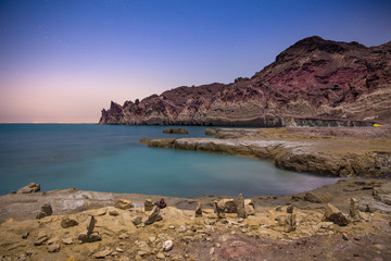 Obraz premium Mofanegh Beach at Night, Hormoz Island, Iran
