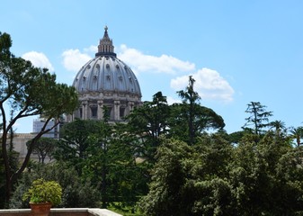Fototapeta na wymiar die Kuppel des Petersdoms, Rom