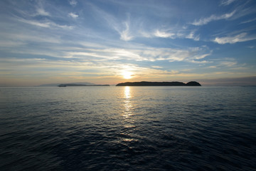 Fototapeta na wymiar Sea sunset of Wakayama Japan.