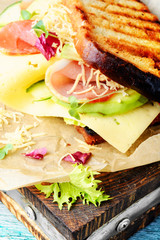 Sandwiches on the cutting board