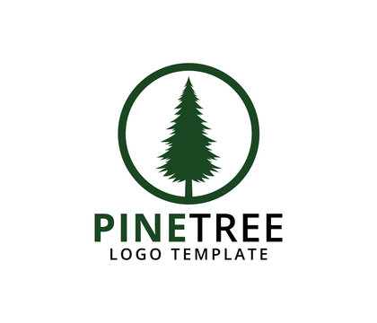 pine tree hotel resort woods park vector logo design