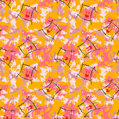 Abstract multicolor seamless in orange, pink and purple colors. Colorful seamless vector pattern for banner, card, print, cloth, invitation, textile, fabric, wrapping paper.