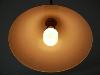 Illuminated lamp with shining bulb