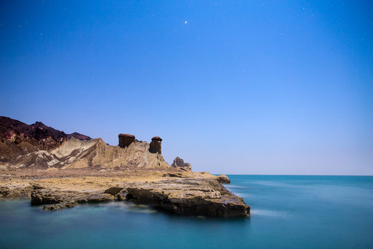 Mofanegh Beach at Night, Hormoz Island, Iran