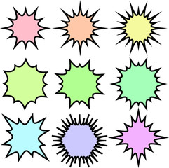 Colorful Explosion Speech balloon set