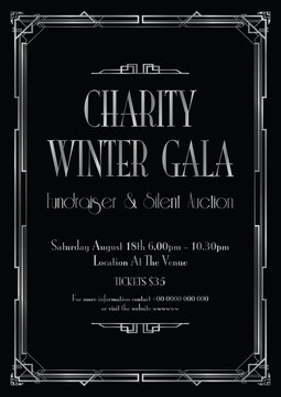 charity winter gala background