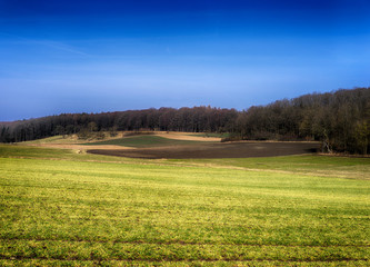 Rural landscape view in Bavaria Germany