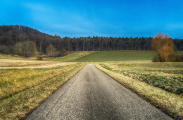 Rural landscape view in Bavaria Germany