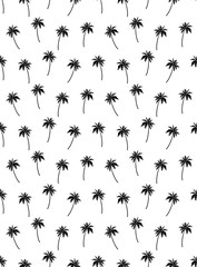 Palm tree tropical seamless vector pattern