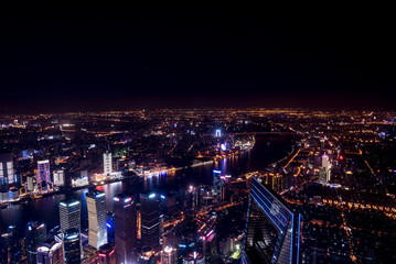 Fototapeta na wymiar Shanghai Skyscrapers at night